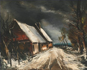 Maurice de Vlaminck Werke - VILLAGE STREET IM SNOW Maurice de Vlaminck